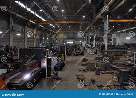 a metal fabrication plant with a cutting department|A metal fabrication plant with a cutting department, a drilling .